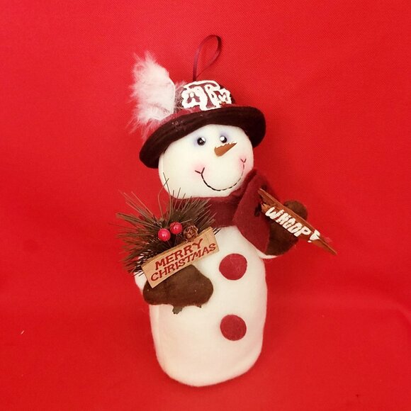ATM Snowman Plush Ornament Christmas Decor - Picture 11 of 11